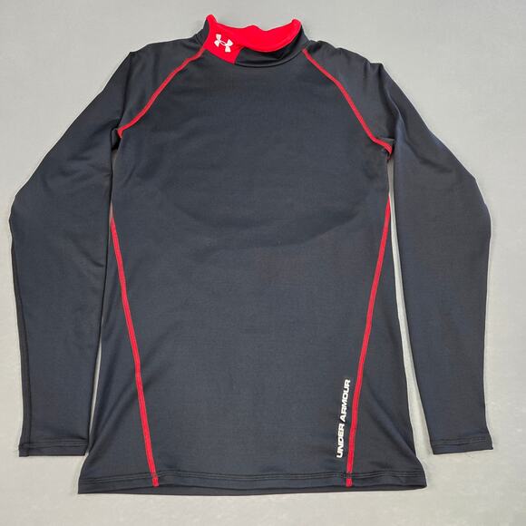 UNDER ARMOUR Cold Gear Long Sleeve Turtleneck FITTED Spandex Shirt Men's SMALL - Picture 1 of 14